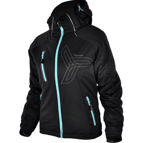 Silvini Borgo dámská softshell bunda WJ304 černá modrá pohled ze předu