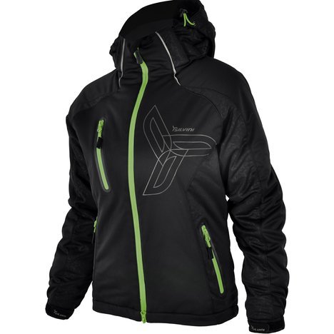 Silvini Borgo dámská softshell bunda WJ304 černá zelená pohled ze předu