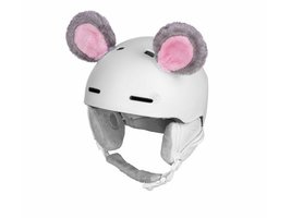 Etape dekorace na přilbu myší uši šedé/růžové