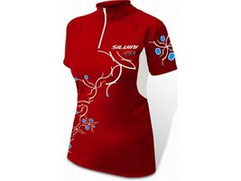 SILVINI dámský cyklistický dres WD01 UNICO červený velikost L
